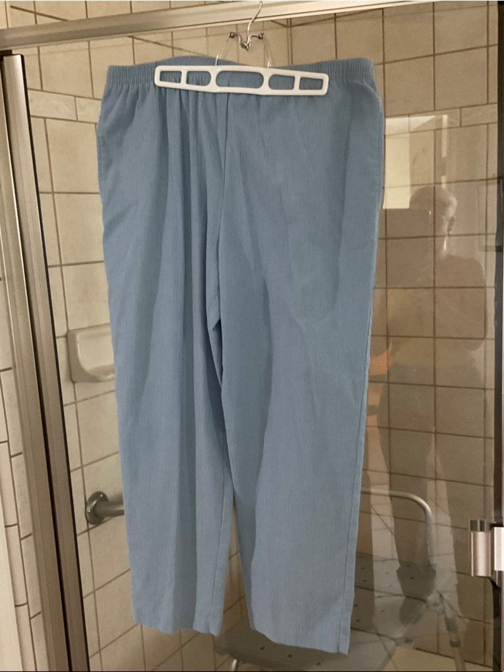 Koret Light Blue Corduroy Elastic-Waist Women’s Pants